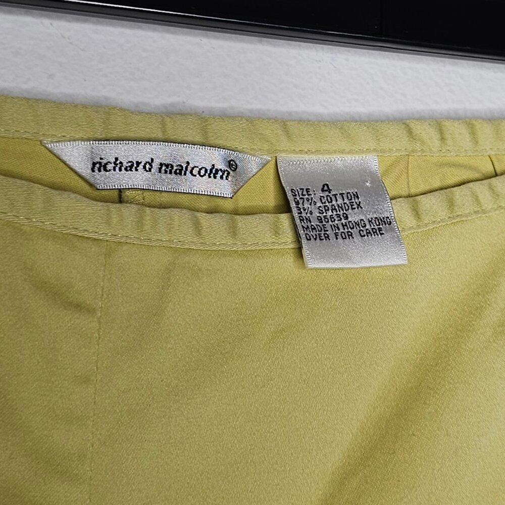Preloved Richard Malcolm Women's Green/Shoe Print Pants Size 4 - Picture 4 of 5